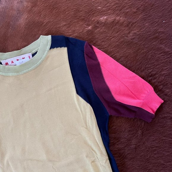 MARNI COLOUR BLOCK KNIT T SHIRT * NWT * SIZE 38 / S - Picture 5 of 5